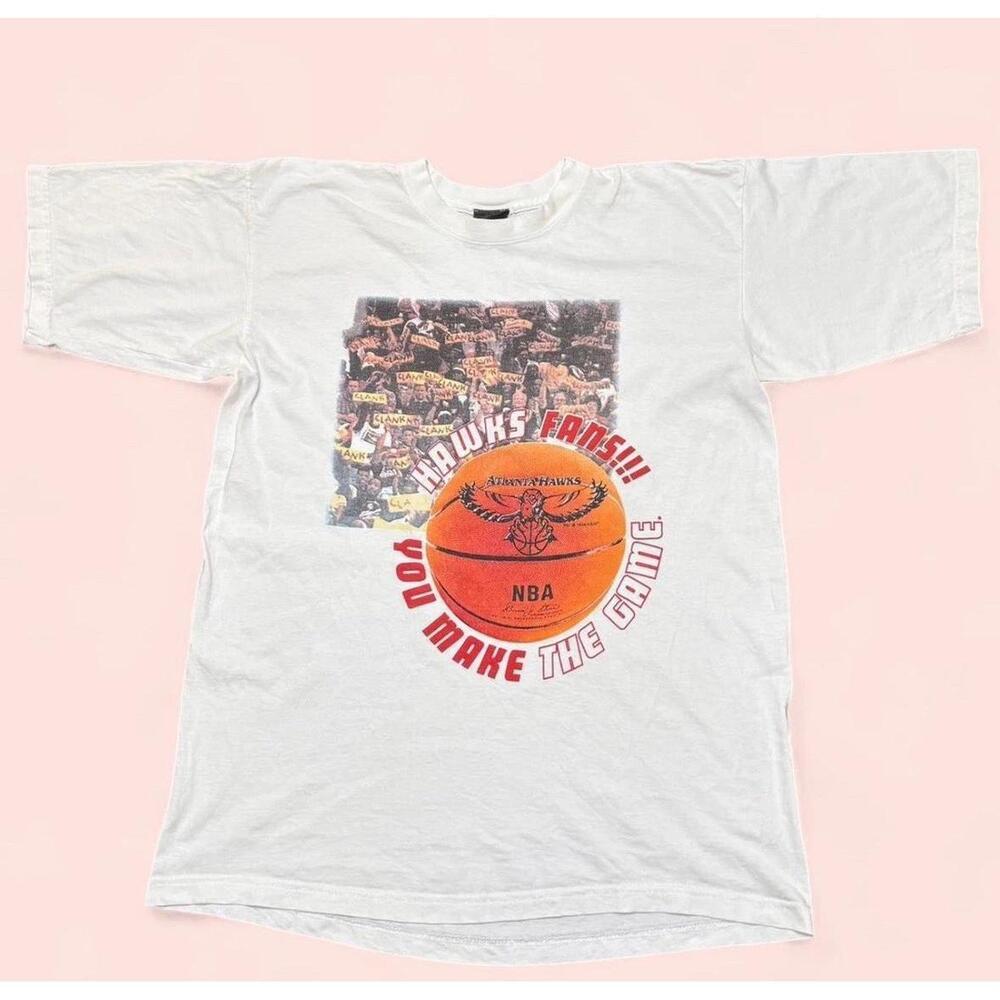 1994  White Basketball Tee Atlanta Hawks l